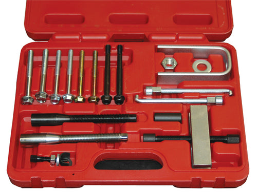 ATD Tools ATD-3059 Deluxe Steering Wheel Remover and Steering Column Service Tool Set in red carrying case