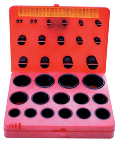 ATD Tools 3600 407pc SAE O-Ring Assortment in orange rugged plastic storage case with organized black O-rings in various sizes