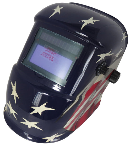 ATD Tools 3716 Auto-Darkening Welding Helmet USA Flag Design - front view