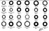 ATD Tools ATD-389 Oil Drain Plug Gasket Assortment size and material reference chart showing all 24 varieties, qty 5 each