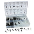 ATD Tools 39353 80 Pc. Chrysler Retainer Assortment in molded plastic storage case with assorted retainer clips displayed