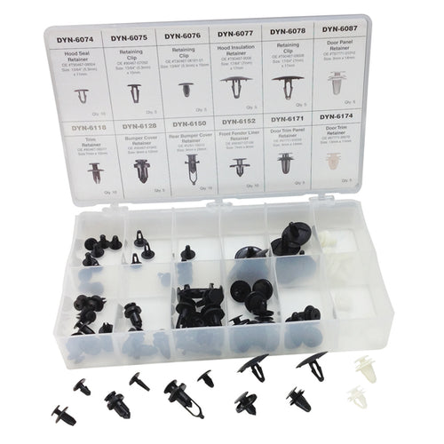 ATD Tools 39355 80 Pc. Toyota Retainer Assortment in molded storage case with assorted clips and retainers