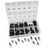 ATD Tools 39357 105 Pc. Ergo Tuflok Retainer Assortment in molded storage case with sorted black plastic retainers and reference card