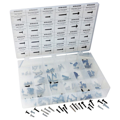 ATD Tools 39359 185 Pc. Master Universal Trim Screw Assortment in molded storage case with screws displayed