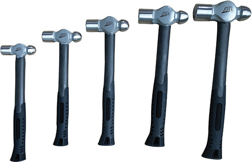 ATD Tools ATD-4035 5 Pc Ball Pein Hammer Set, 8 oz to 32 oz, drop forged steel heads with fiberglass handles