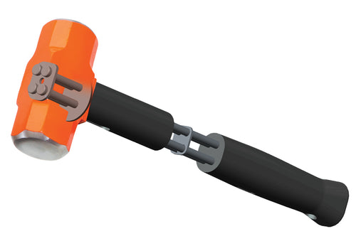 ATD Tools ATD-4076 6 lb. Sledge Hammer cutaway view showing internal spring steel bars and steel locking plates