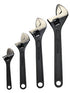 ATD Tools 425 4-Piece Adjustable Wrench Set - 6, 8, 10, and 12 inch wrenches with black anodized handles and chrome vanadium steel heads