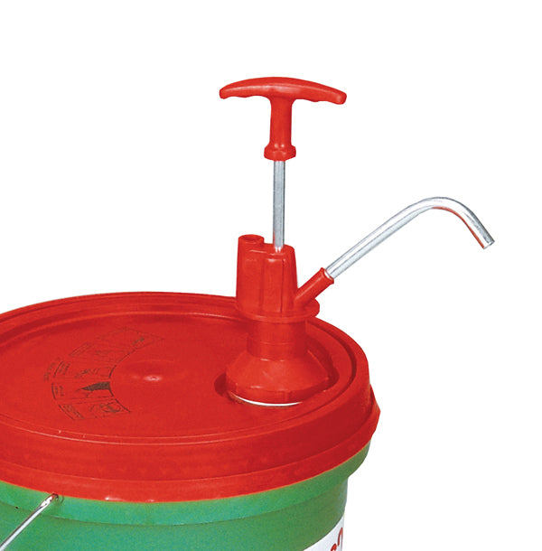 ATD Tools ATD-5024 Ezee Flo Pump installed on a 5-gallon container with steel discharge spout