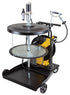 ATD Tools ATD-5225 Trolley Mounted Grease Pump Kit with 50:1 air operated pump, hose reel, follower plate, and drum trolley
