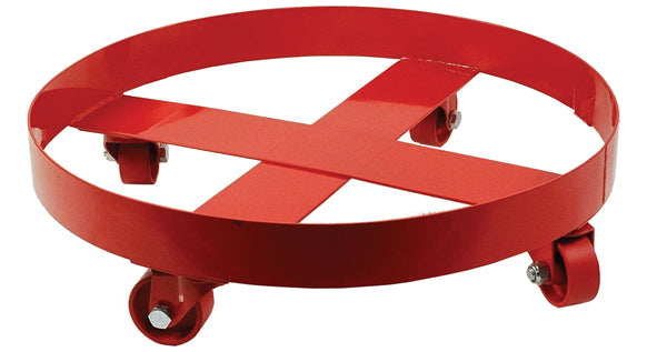ATD Tools 5255 55 Gallon Drum Dolly - Red, 4 Cast Iron Casters, 1,200 lb Max Load Capacity