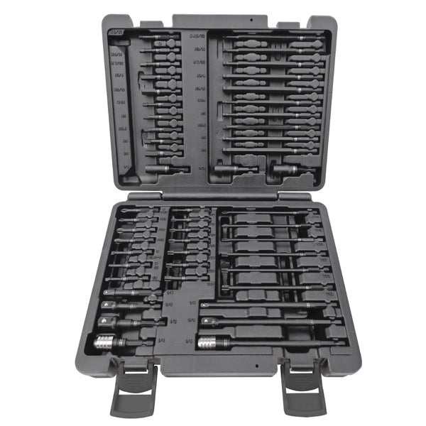 ATD Tools ATD-551 50 Pc. Torsion Impact Bit Set displayed in open storage case