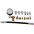 ATD Tools ATD-5556 Power Steering and Rack Tester complete set showing gauge, hose, and full adapter assortment