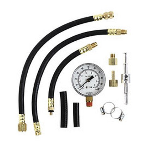 ATD Tools 5567 Basic Fuel Injection Pressure Tester kit with 2-1/2" gauge, hoses, and adapters