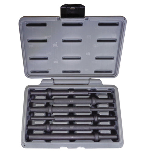 ATD Tools ATD-5736 6 Pc. Extra Long Air Hammer Drift Set stored in plastic carrying case