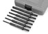 ATD Tools ATD-5736 6 Pc. Extra Long Air Hammer Drift Set laid out with storage case