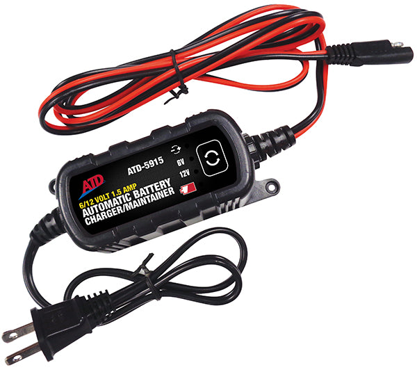 ATD Tools ATD-5915 6/12 Volt 1.5 Amp Automatic Battery Charger/Maintainer