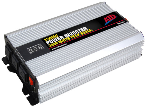 ATD Tools 5954 1500W Power Inverter with 3000W Peak Surge, Digital LED Display and USB Ports