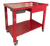ATD Tools ATD-70325A Heavy-Duty Tear Down Table side angle view showing steel top, lower shelf, and casters