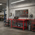 ATD Tools ATD-70360 Heavy-Duty Workbench in a garage repair shop with tools and pegboard