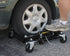 ATD Tools 7465 Hydraulic Vehicle Positioning Jack foot pedal operation under car tire