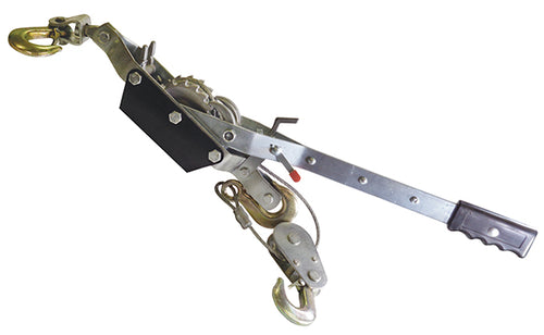 ATD Tools ATD-7495 2-Ton Power Puller with drop forged steel hooks, heavy-duty double ratchet drive, and 3/16 in. x 12 ft. aircraft cable