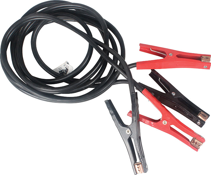 ATD Tools 7972A 16 ft. 4 Gauge 400 Amp Booster Cables with red and black coated clamps on white background