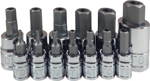 ATD Tools 13794 13 PC. TAMPER-RESISTANT SAE HEX BIT SOCKET SET - MPR Tools & Equipment