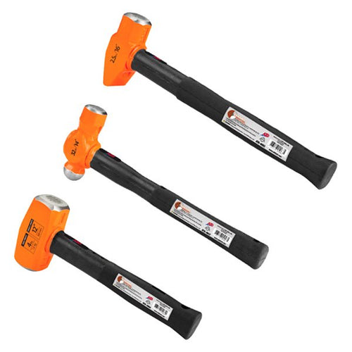 ATD Tools 14033 3pc Rubber Handle Hammer Set with Indestructible Handle - MPR Tools & Equipment