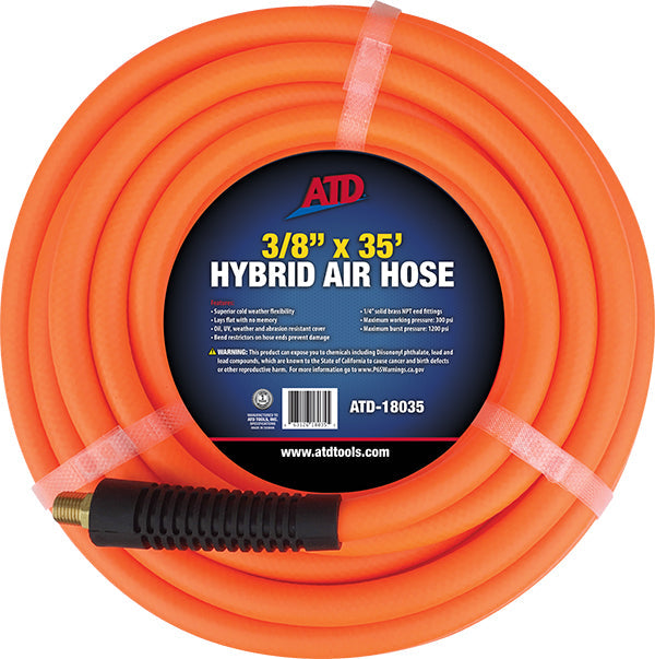 ATD Tools 18035 Hybrid Polymer Air Hose, 35 Feet - MPR Tools & Equipment