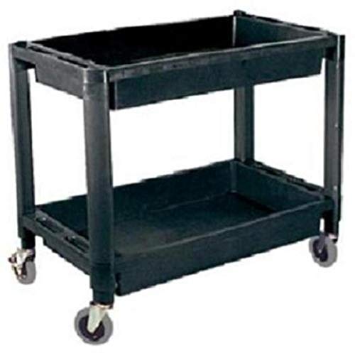 ATD Tools 7016 Heavy-Duty Plastic 2-Shelf Utility Cart - MPR Tools & Equipment