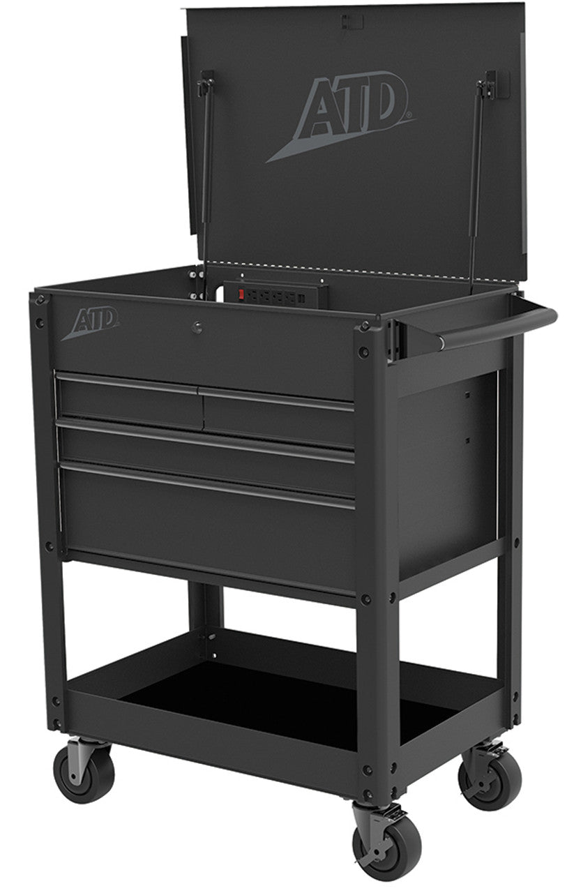 ATD Tools 70451 4-Drawer Tool Cart-Black - MPR Tools & Equipment