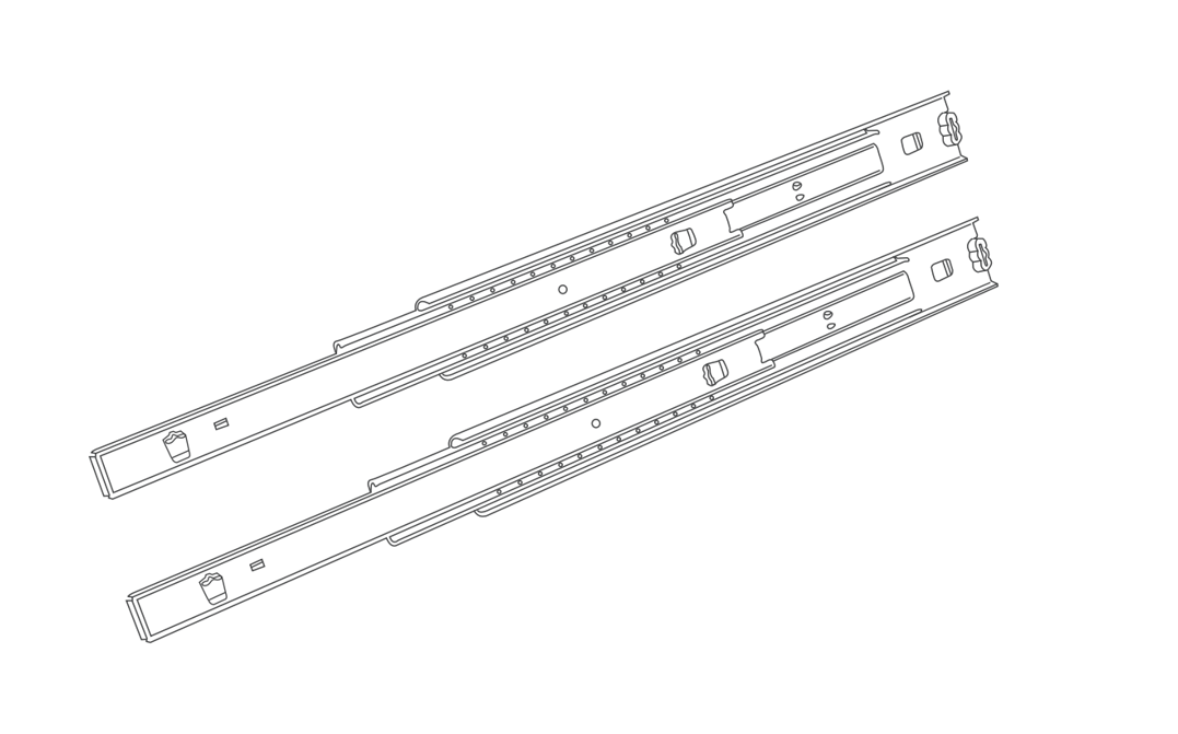 ATD Tools PRT70400A-07 17-3/4" x 1-3/4" Drawer Slides (Sold in Pair) - MPR Tools & Equipment