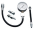 ATD Tools ATD-5659 Universal Compression Tester with 300 PSI dual-scale gauge, flexible hose, quick coupler, and 14mm and 18mm adapters