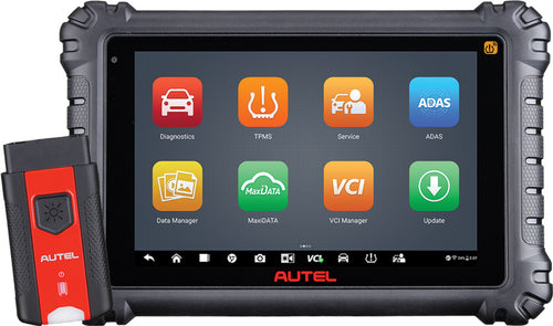 Autel MS906 MAXISYS Tablette de diagnostic avancée avec Bluetooth + Autel TBE200 MaxiTPMS GRATUIT Examinateur avancé de profondeur de bande de roulement des pneus et d'usure des disques de frein activé par laser