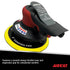 Aircat 6700-6-338 Orbital Palm Sander side angle view showcasing smooth design throttle lever and ergonomic grip