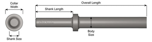 Ajax Tool Works 401 8-1/4" Round Shank Round Collar 13/16 Body Round Blank - MPR Tools & Equipment