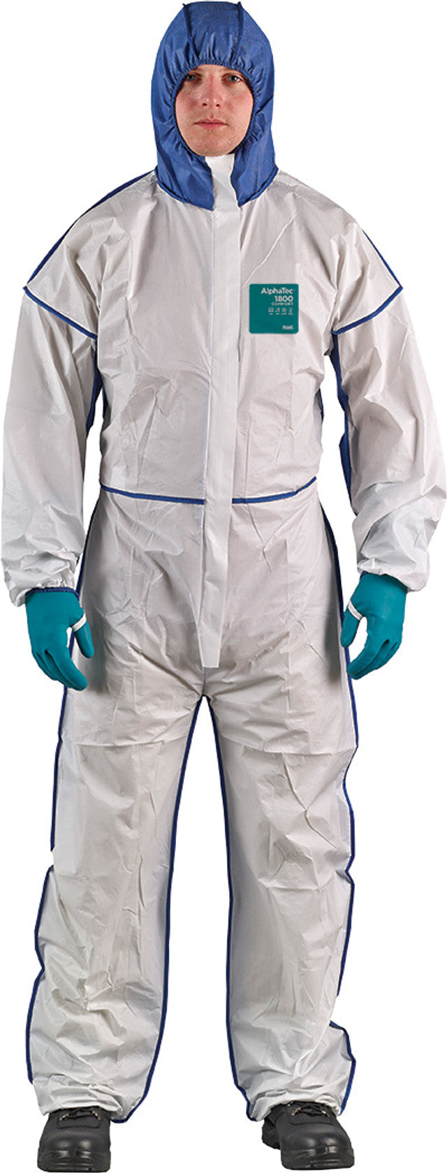 Ansell WN18-B-92-195-03 AlphaTec® 1800 COMFORT Bound - Model 195, White Coveralls, Medium - MPR Tools & Equipment