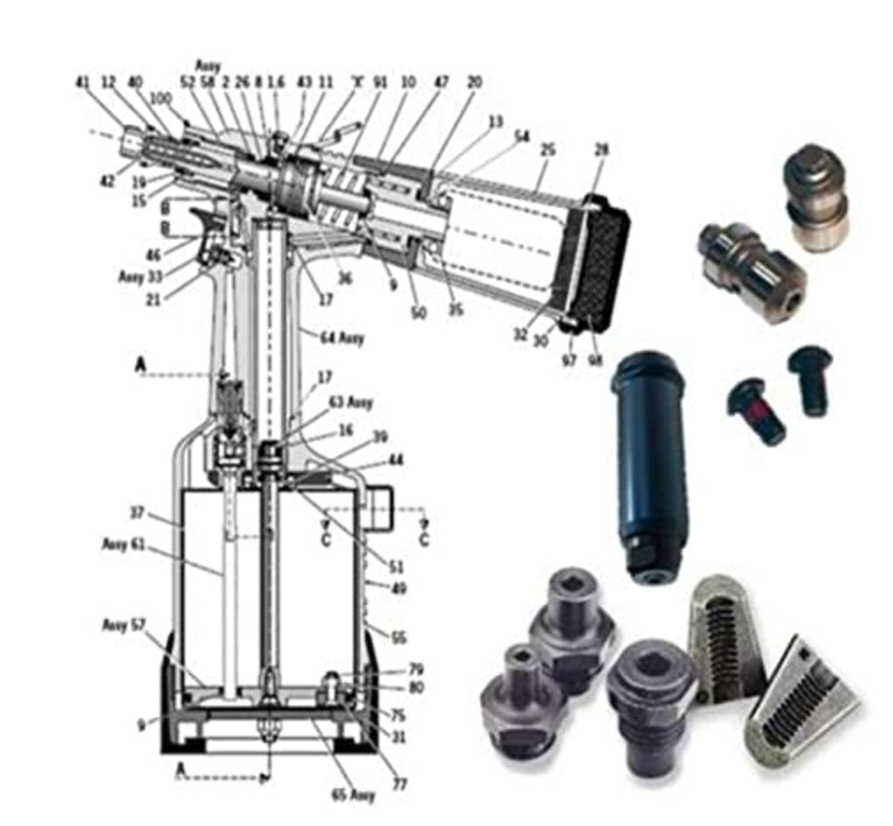 Astro Pneumatic PR14-03 ASTPR14 03 JAW CARRIER - MPR Tools & Equipment