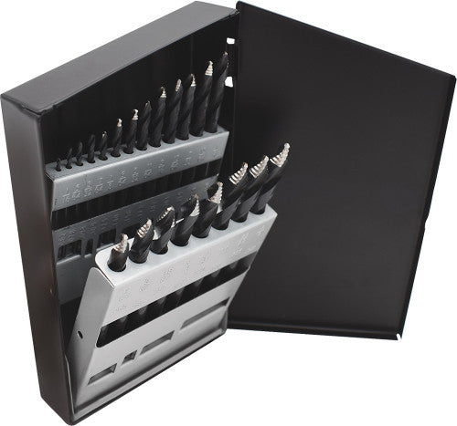 Astro Pneumatic TS21 ONYX 21-PC TURBOSTEP HSS MECHANICS LENGTH DRILL BIT SET, 1/16" - 3/8" - MPR Tools & Equipment