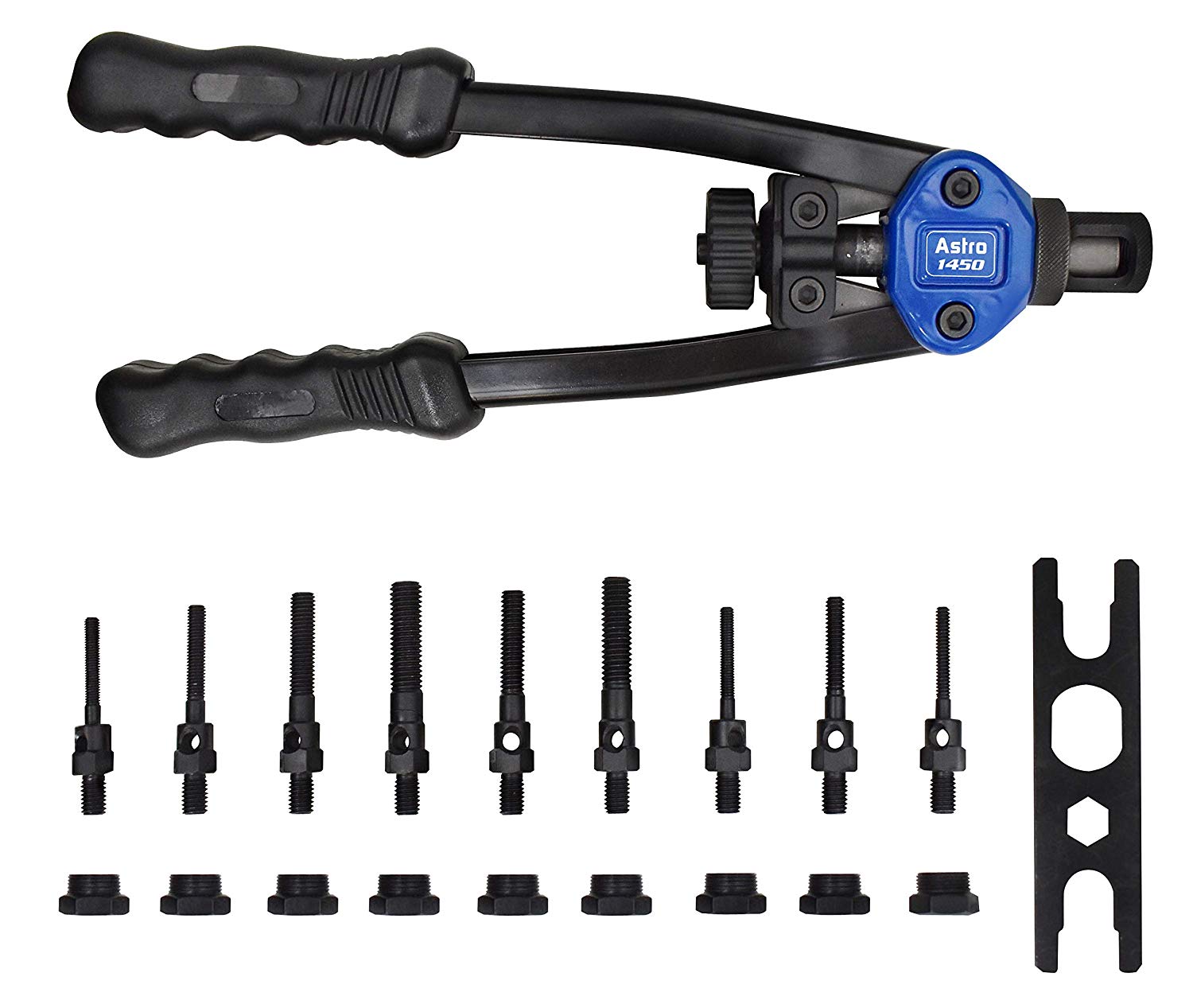 Astro Pneumatic Tool 1450 13" Plusnut and Extra-Long Rivet Nut Setter Kit Metric & SAE - MPR Tools & Equipment