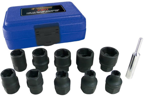 Astro Pneumatic Tool 7411 11 Piece 1/2" Drive SAE Flank Bite Damaged Fastener Impact Sockets - MPR Tools & Equipment