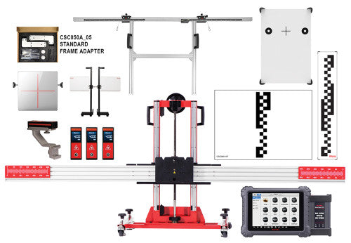 Autel CVALDW20T CV Adas LDW Calibration Package For Light/Medium/H-D Vehicles with Ms909CV - includes Standard Frame & Target Kit with Tablet