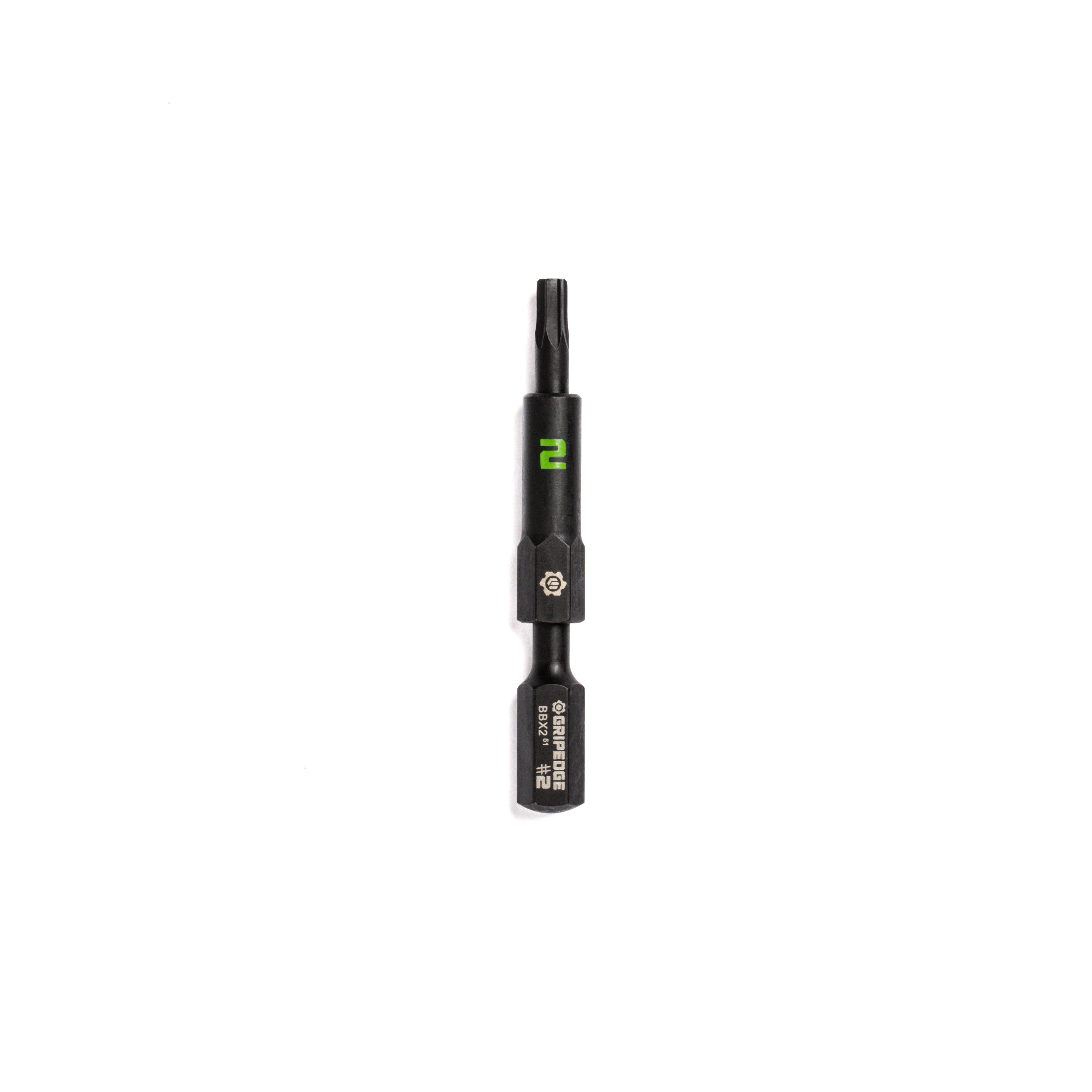 GripEdge BBX2 #2 G-FORS Broken Bolt Extractor with green laser size marking on white background