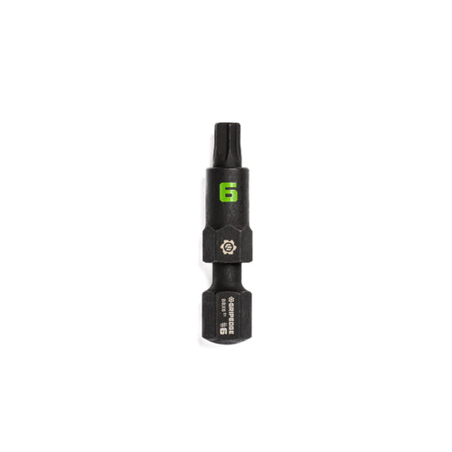 GripEdge BBX6 #6 G-FORS Broken Bolt and Stud Extractor, black CR-MO steel bi-directional tool with green size marking