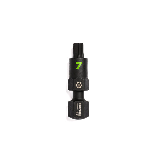 GripEdge BBX7 #7 G-FORS Broken Bolt and Stud Extractor, black CR-MO steel with green size marking
