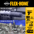 BRM FLEX-HONE industrial and automotive applications infographic - compatible with hand drill, drill press, robotic cell, and machining center