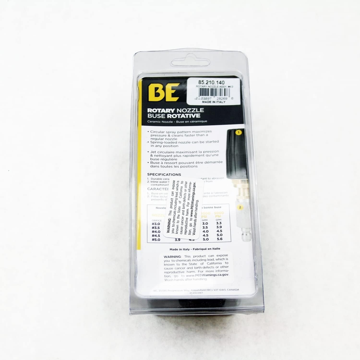 BE Power Equipment 85.210.140 #40 Rotary Nozzle Assy