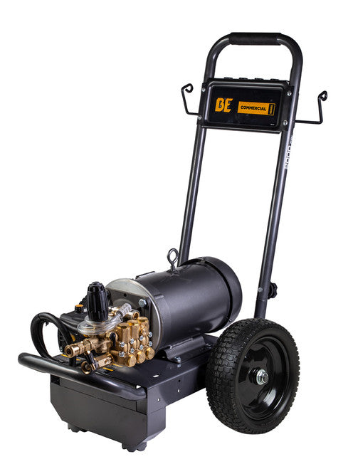 BE Power Equipment B205E34A 2000 PSI - 3.5 GPM ELECTRIC PRESSURE WASHER WITH 5.0 HP BALDOR MOTOR & AR TRIPLEX PUMP - MPR Tools & Equipment