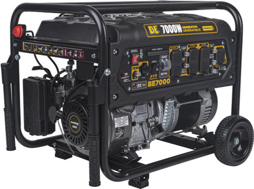 BE Power Equipment BE7000 7,000 Peak Watts Generator, Recoil Start, Gas Fuel - MPR Tools & Equipment