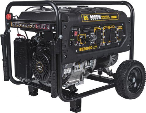 BE Power Equipment BE9000 9,000 Peak Watts Generator, Recoil Start, Gas Fuel - MPR Tools & Equipment